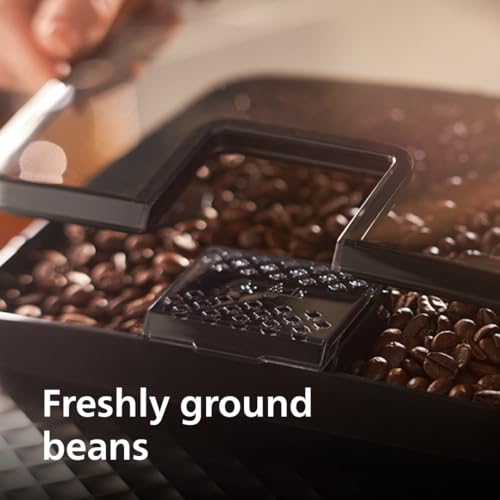 Philips 2200 Series Fully Automatic Espresso Machine, Classic Milk Frother, 2 Coffee Varieties, Intuitive Touch Display, 100% Ceramic Grinder, AquaClean Filter, Aroma Seal, Black (EP2220/14)