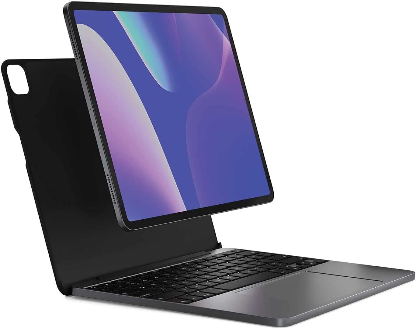 Brydge 11 MAX+ Wireless Keyboard Case with Multi-Touch Trackpad for iPad Pro 11-inch (1st, 2nd & 3rd Gen) and iPad Air (4th Gen), Integrated Magnetic SnapFit Case Silver Keyboard White Case