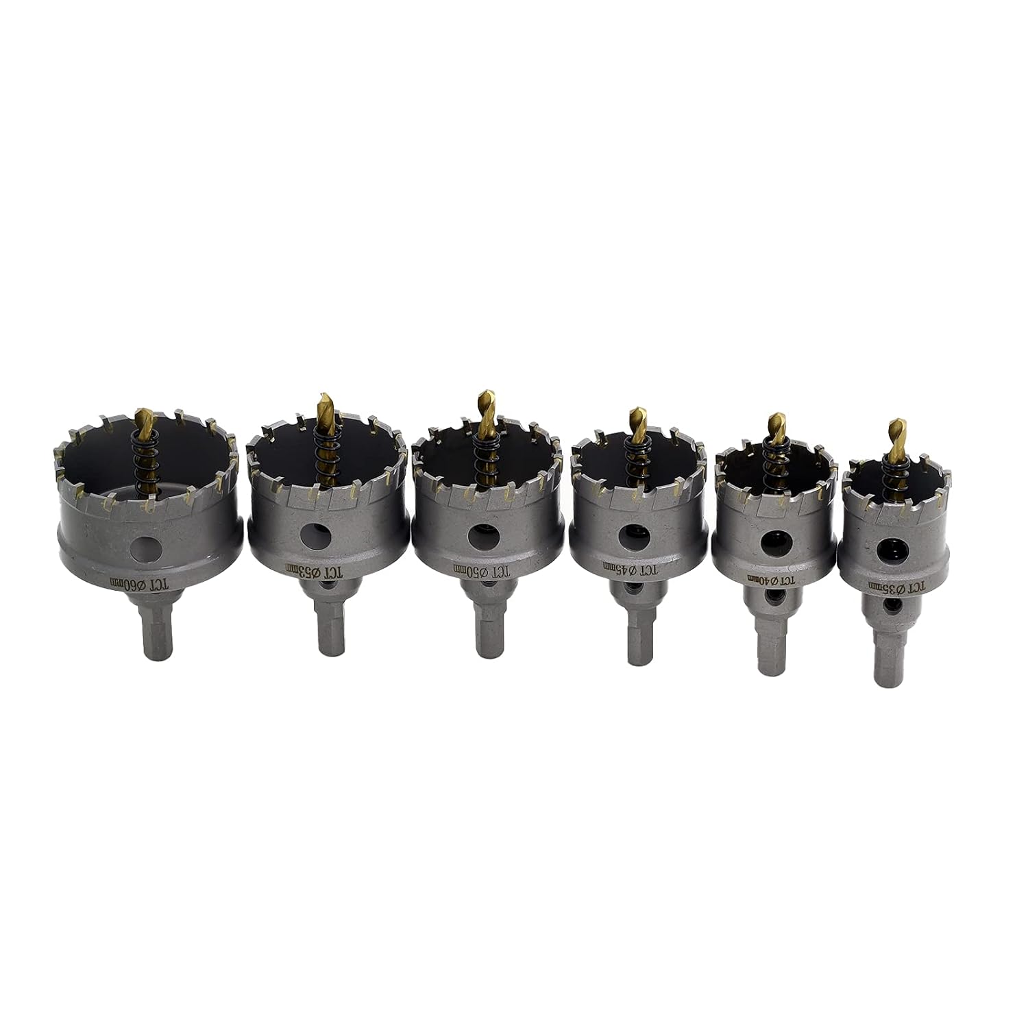 REETAI-FOUR 13Pcs TCT Hole Saw Kit,Tungsten Carbide Tipped Hole Saw Set, Hole Cutter Heavy Duty for Stainless Steel. (3/4-2-15/16)