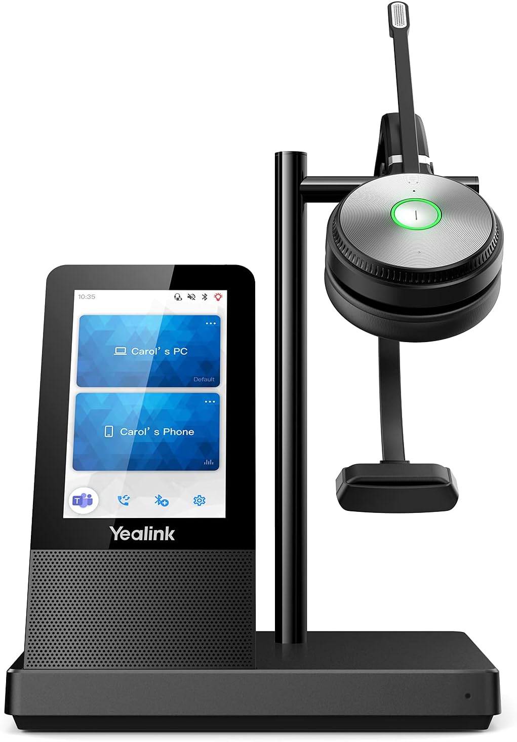 Yealink WH66 Wireless Headset Bluetooth Headset with Microphone for PC Computer Laptop DECT Headset for Office VoIP Phone IP Phone Teams Phone Workstation for UC Communication (Dual)