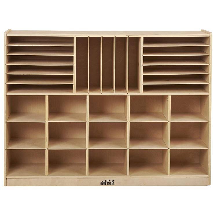 Ecr4kids Multi-Section Storage Cabinet with 15 Bins