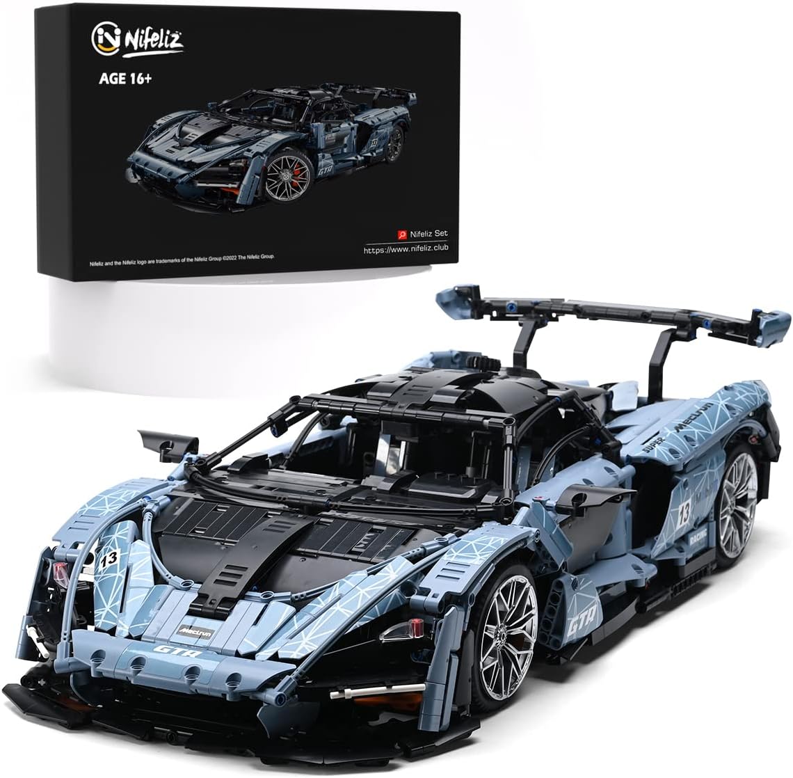 Nifeliz Sanna GTRR Building Kit; Make a Faithful Version of The Famous Racing Car (3,780 Pieces) Pack of 2