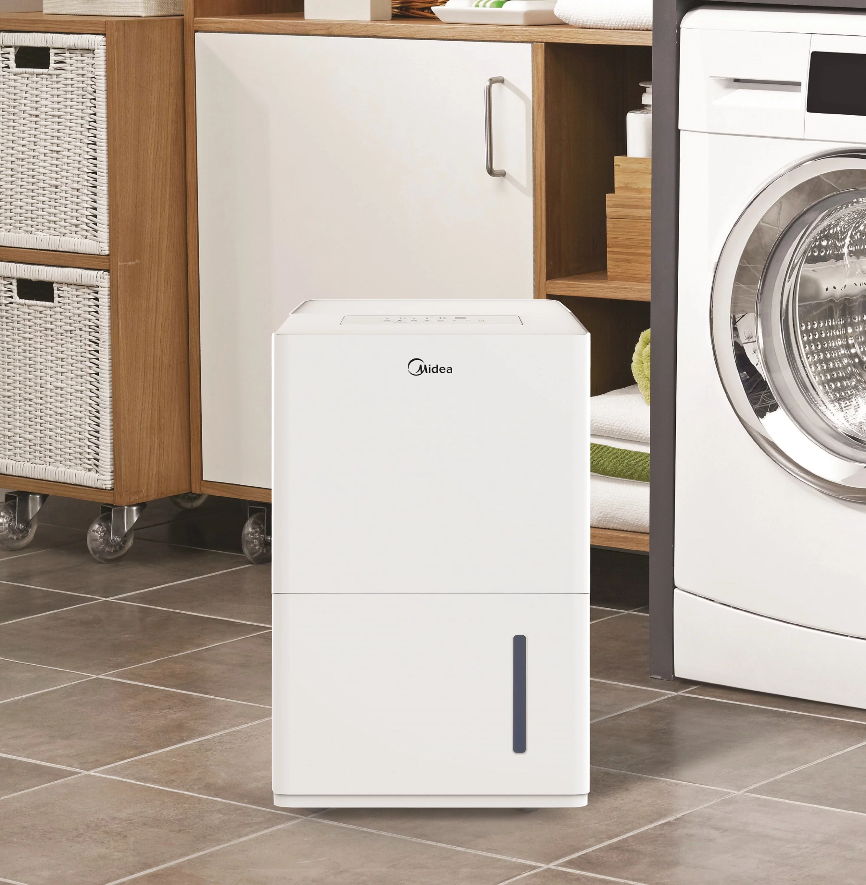 Midea 22-Pint Smart Dehumidifier - Damp Rooms, Energy Star, White, MAD22S1WWT