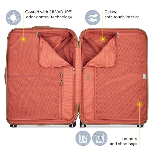 DELSEY PARIS Chatelet Air 2.0 Hardside Luggage with Spinner Wheels, Angora, Checked-Large 28 Inch