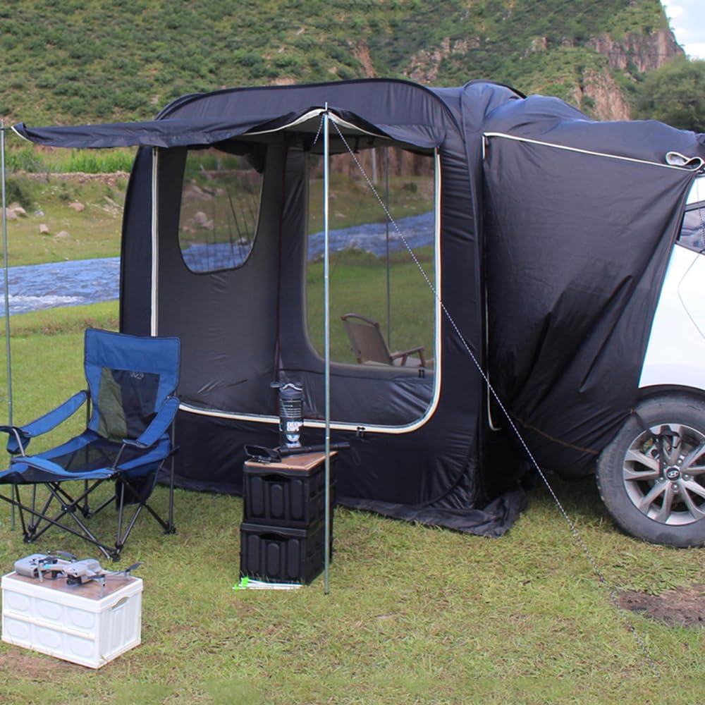 Laaioo SUV tent, SUV tents for Camping ，universal, pop-up tent tailgate tent 4-6 people multifunctional+Rainfly+ floor