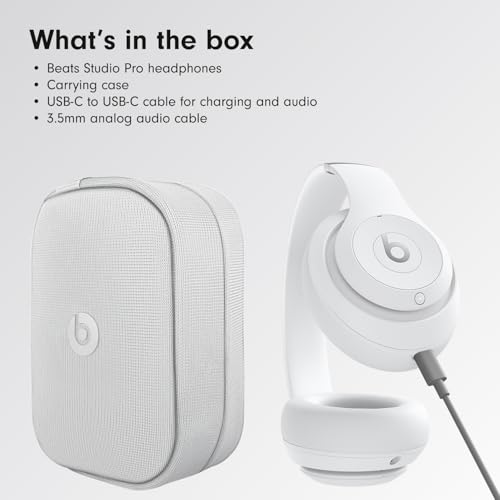 Beats Studio Pro - Wireless Bluetooth Noise Cancelling Headphones - Personalized Spatial Audio, USB-C Lossless Audio, Apple & Android Compatibility, Up to 40 Hours Battery Life - Sandstone