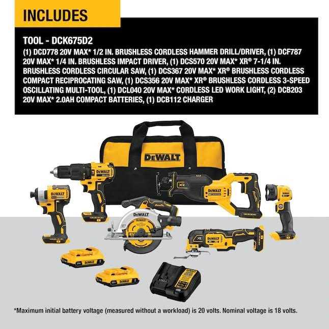 DEWALT 20V MAX Brushless 6 Tool Combo Kit DCK628D2 - Shop Hardware Tools Online Store