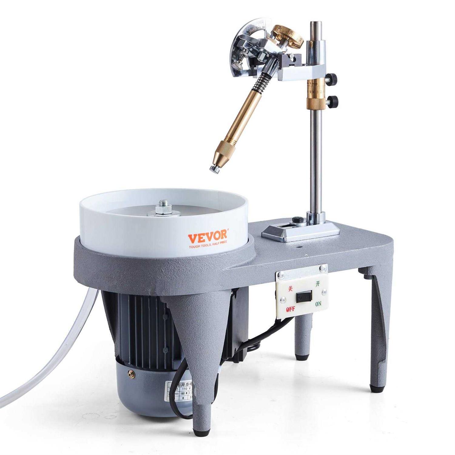 VEVOR Gem Faceting Machine 2800RPM Jade Grinding Polishing Machine 180W 110V Rock Polisher Jewel Angle Polisher with Faceted Manipulator and 1 Bag - Shop Hardware Tools Online Store