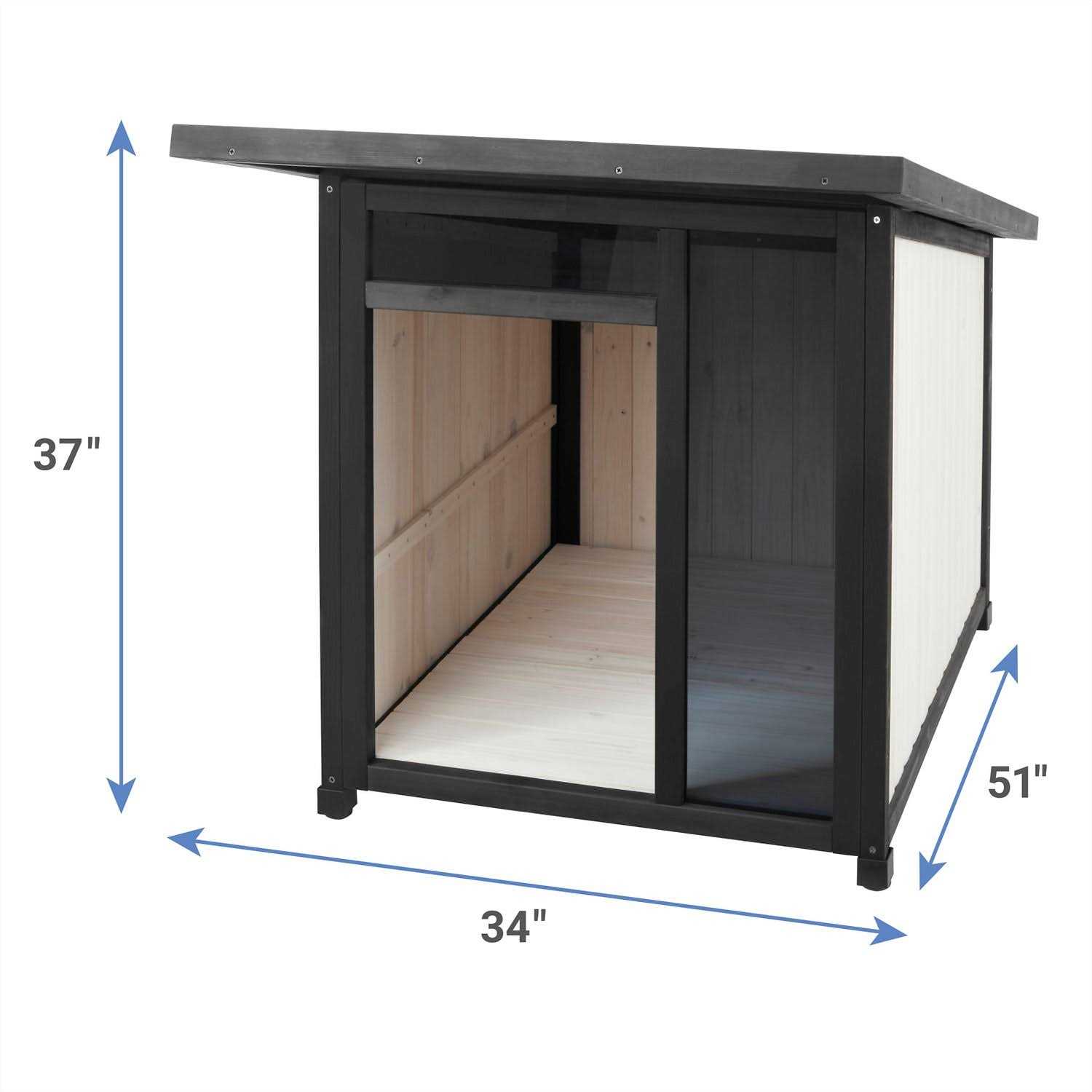 Frisco Modern Wooden Outdoor Dog House - Pet Supplies online store