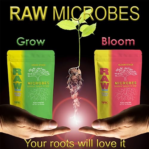 RAW Microbes Bloom 25lb - Beneficial Microbial Inoculant for Flowering Plants - Boosts Nutrient Uptake and Enhances Bloom Development