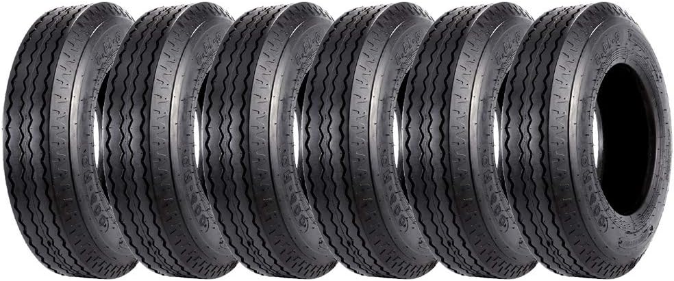 Set of 2 Heavy Duty Highway Trailer Tires 8-14.5 Load Range G 8x14.5 8-14.5 Motor Mobile Home Tire, 14PR