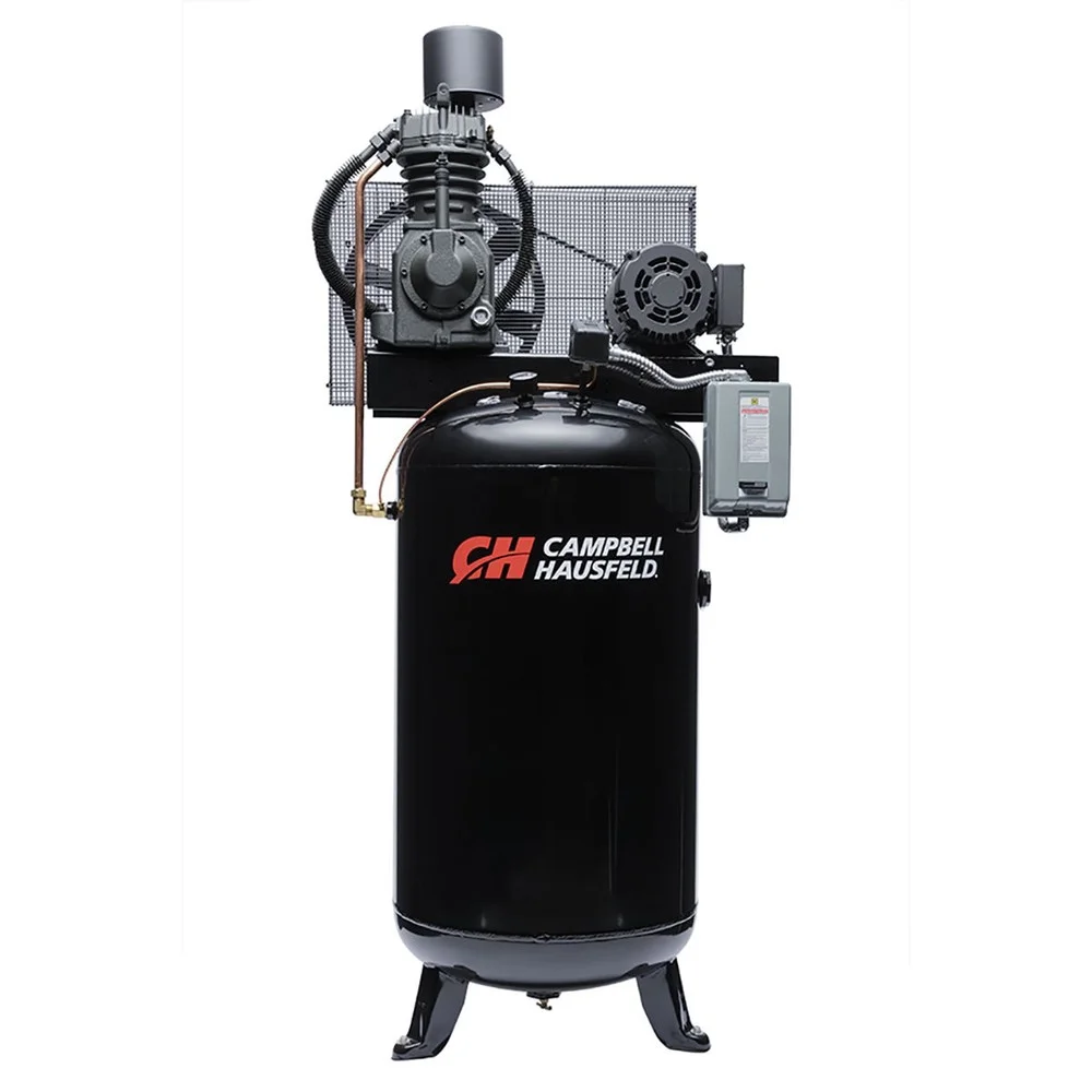 Campbell Hausfeld CE7001 7.5 HP Two-Stage 80 Gallon Oil-Lube 3 Phase Stationary Vertical Air Compressor