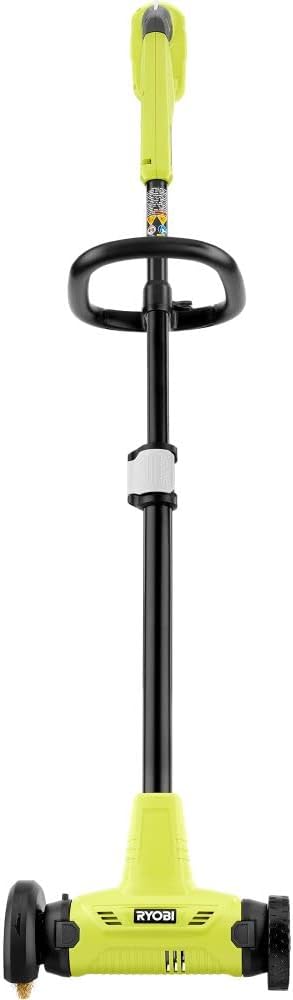 RYOBI ONE+ 18V Patio Cleaner with Wire Brush Edger with 2.0 Ah Battery and Charger, GREEN