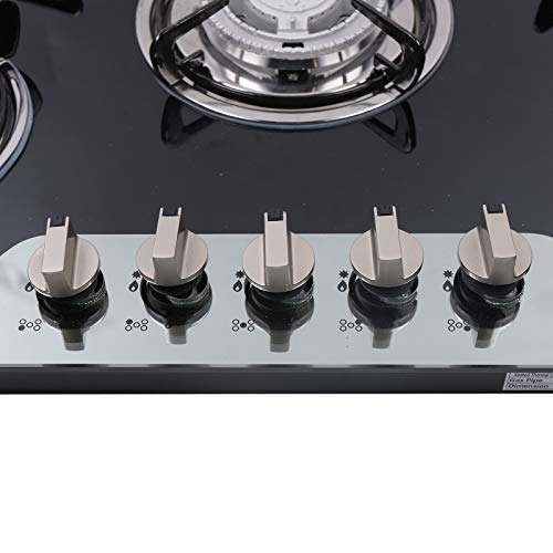BEYANEE Gas Cooktop 30Inch, Built in Gas Stove 5 Burners, Stainless Steel Gas Hob, NG/LPG Convertible Gas Burners, Gas Range Top for Kitchen RV Outoor - Thermocouple Protection