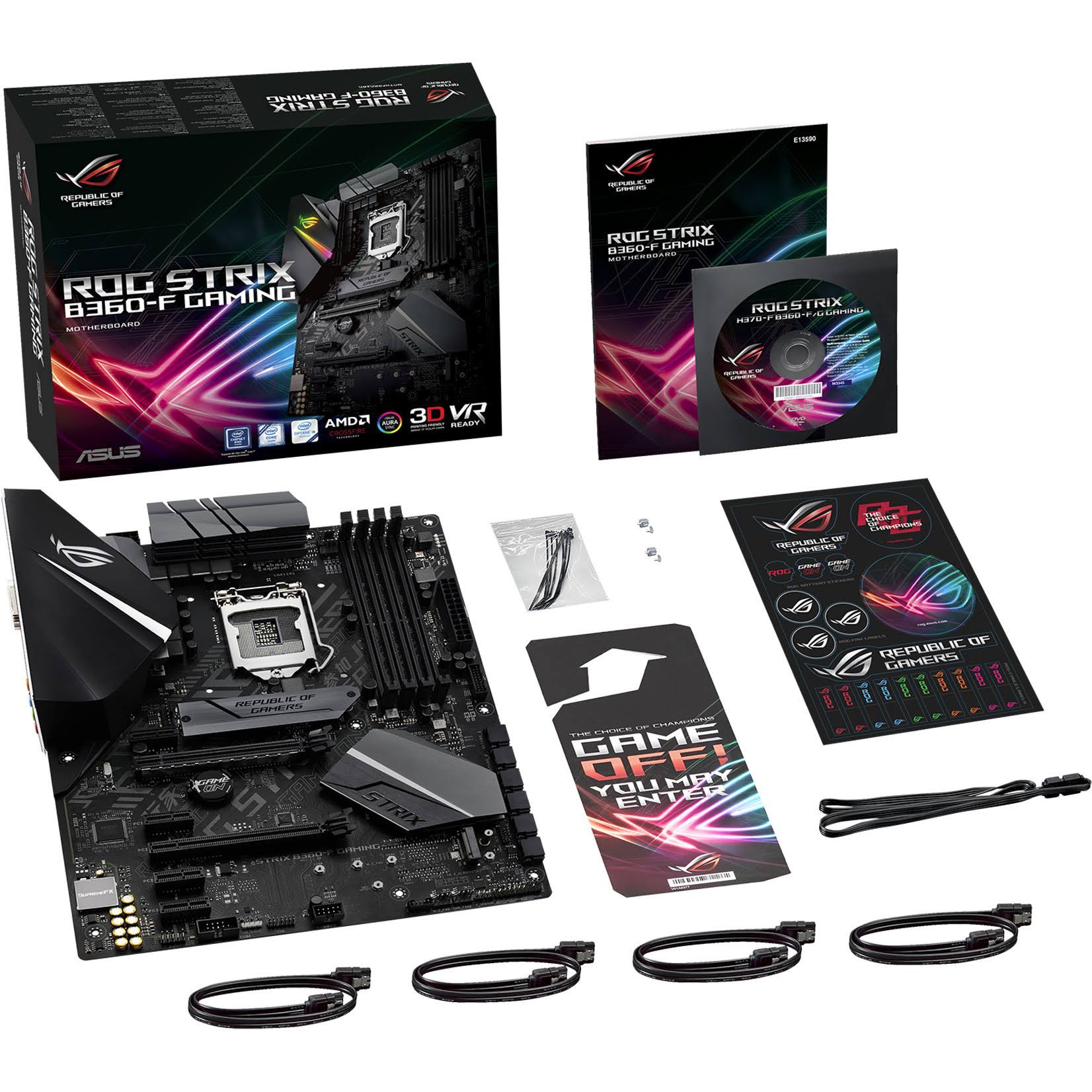 ASUS ROG STRIX B360-F GAMING with Intel B360 Express ATX Motherboard - LGA1151 Socket