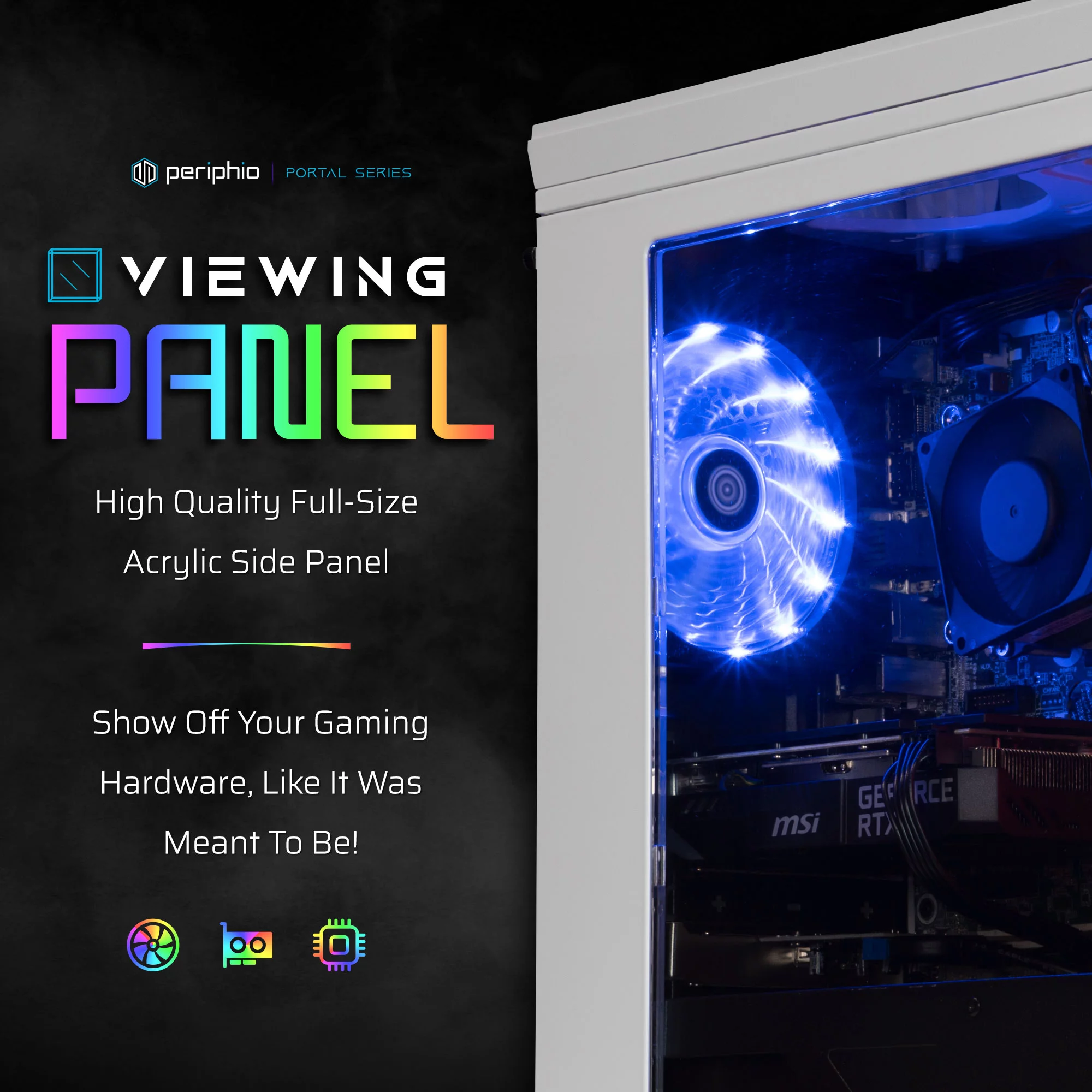 Periphio Vortex Prebuilt Gaming PC | Intel Core i5-6500 (3.6GHz Turbo) | GeForce RTX 3050 (8GB) | 1TB Solid State SSD | 16GB DDR4 RAM | Windows 10 Gaming Desktop Computer | WiFi + BT