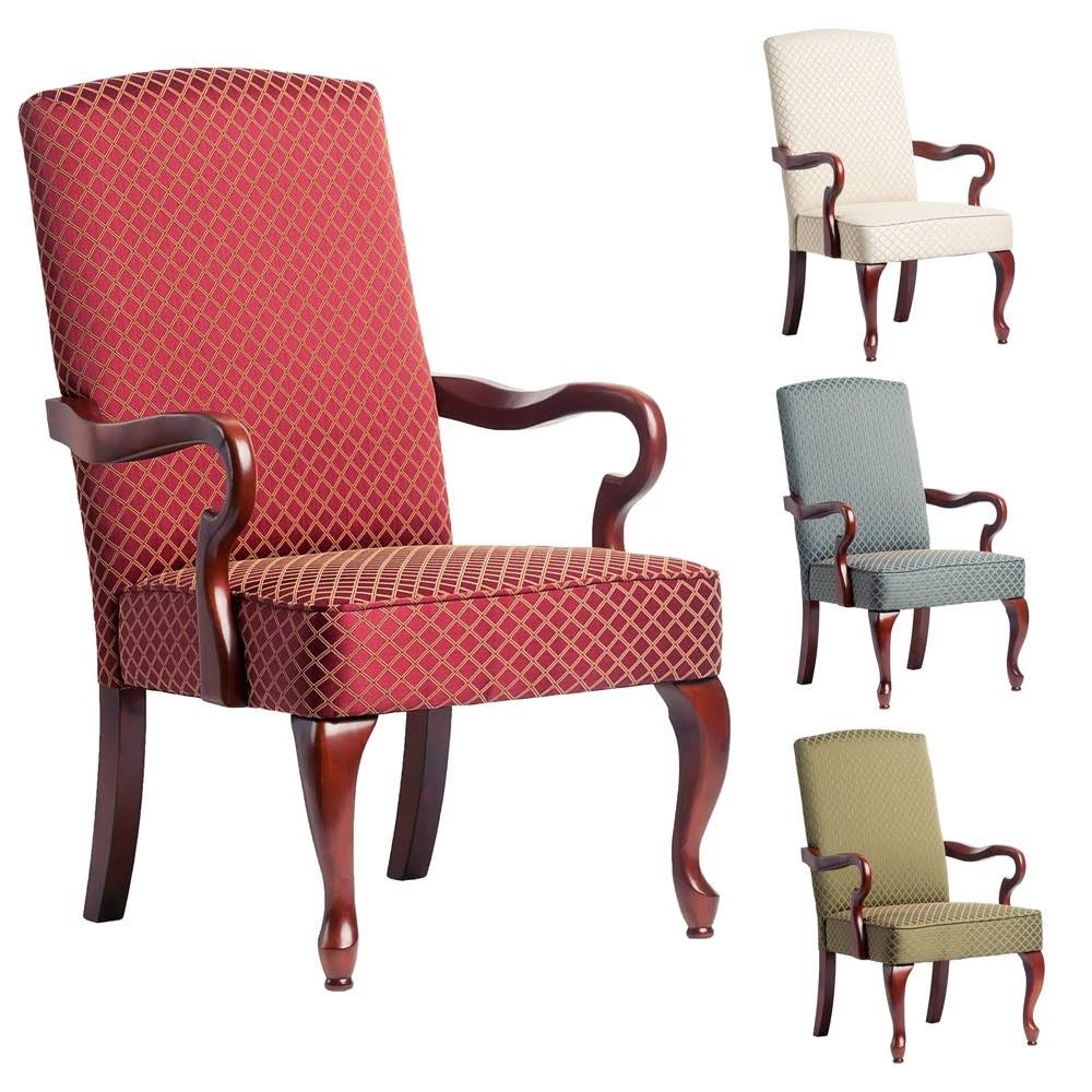 Copper Grove Casalis Cherry Finish Gooseneck Accent Chair Dayton Beige