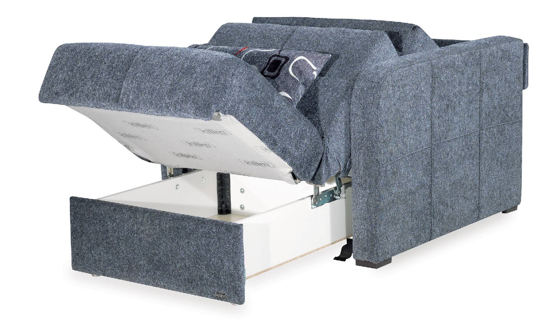 Casamode Ferra Fashion Chair Sleeper Gray Chennile