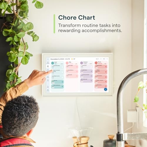 Skylight Calendar: 15-inch Wall Planner Digital Calendar & Chore Chart, Smart Touchscreen Interactive Display for Family Schedules – Wall Mount Included, Great for Organizing Your 2025 Calendar