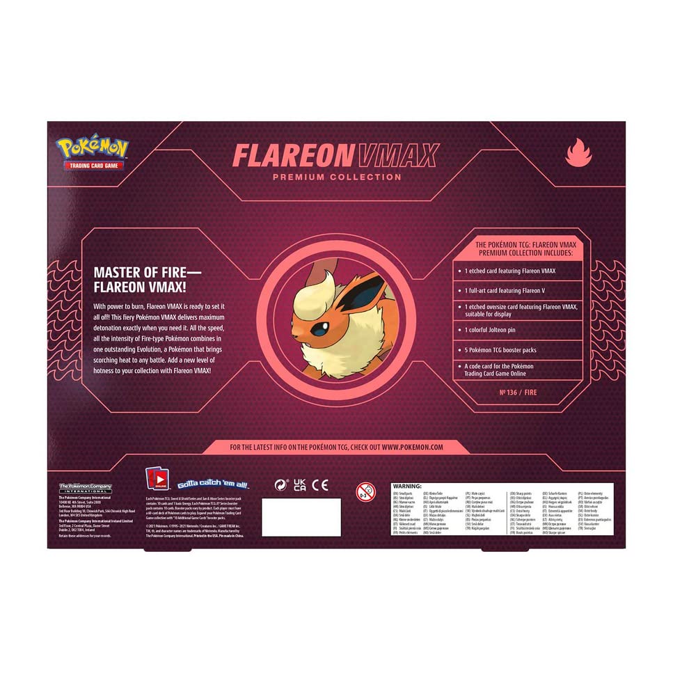Pokemon TCG: Eevee Evolutions Flareon - VMAX Premium Collection
