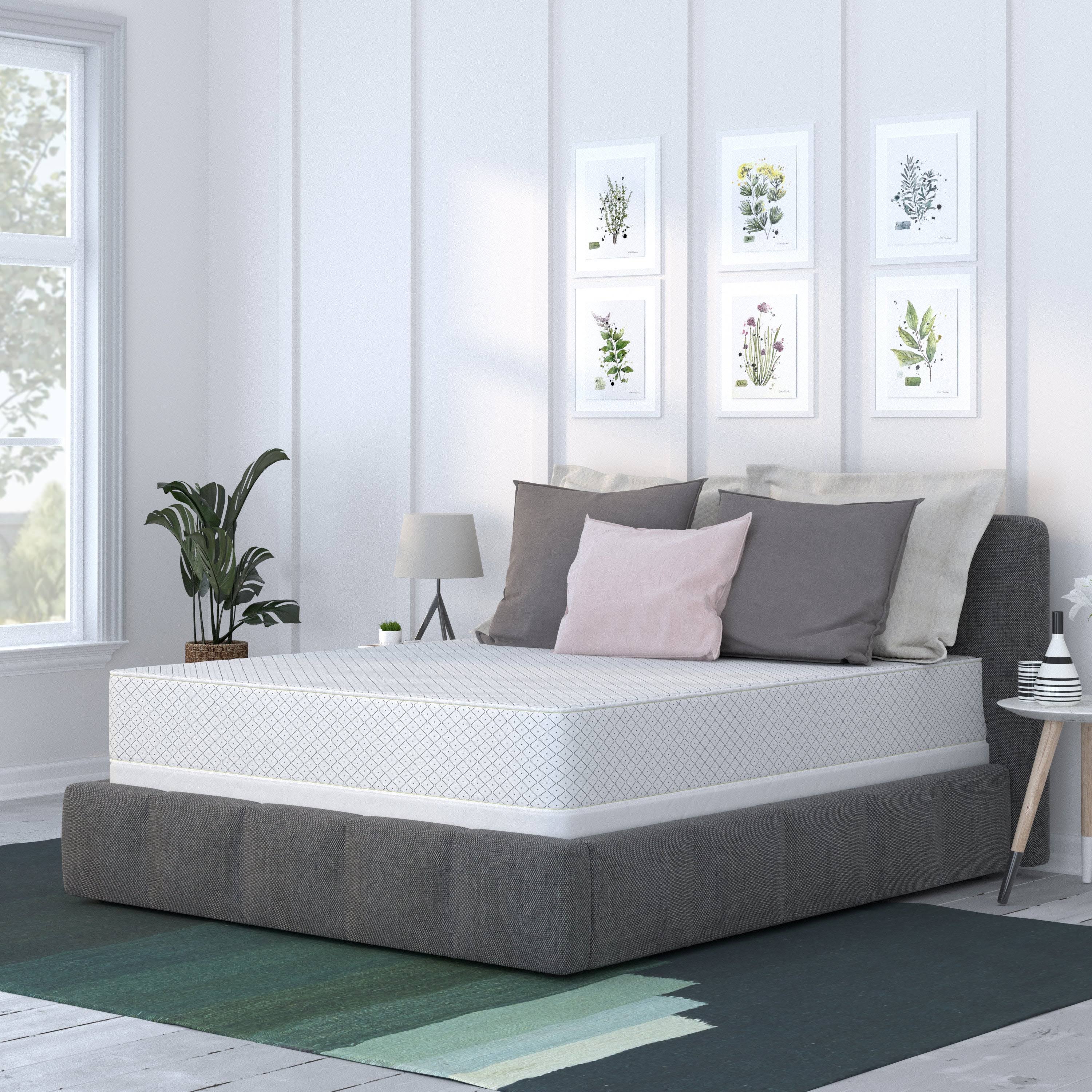 Select Luxury Flippable Firm 10-Inch King Size Foam Mattress and Foundation Set