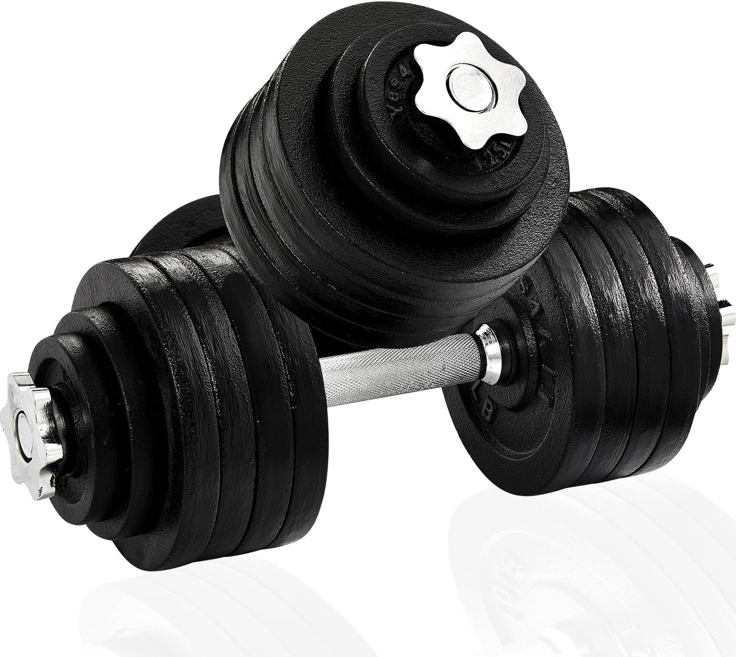 Yes4All 200 lbs Adjustable Dumbbell Weight Set, Cast Iron Dumbbell, Pair