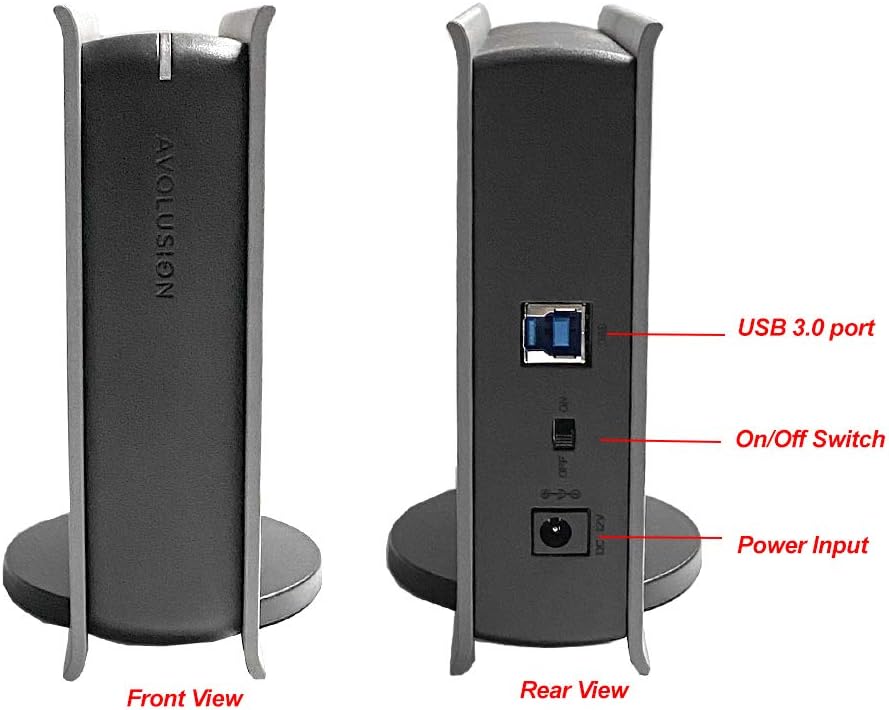 Avolusion PRO-5X Series 8TB USB 3.0 External Gaming Hard Drive Works for PS4 Original, Slim & Pro (Grey)