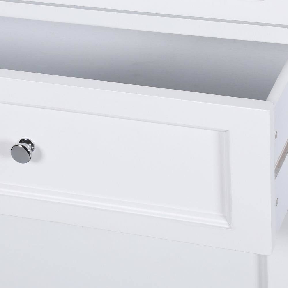 Home Decorators Collection Bathroom Linen Cabinet Drawer Storage Shelves White