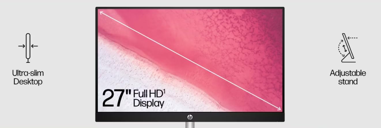 HP 27-inch All-in-One Desktop with Intel Core i7 Processor, 64GB RAM, 8TB SSD, Windows 11 Pro - Personal Computer