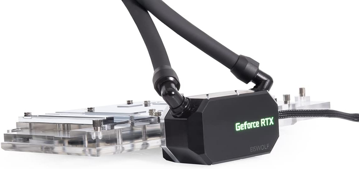 Alphacool Eiswolf 2 AIO GPU Cooler RTX 3080/3090 ROG Strix with GPU Backplate, 360mm Radiator, Digital RGB