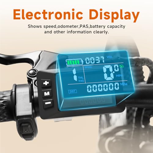 Electric Bike for Adults,26”Electric Mountain Bike 432Wh Removable Internal Battery & LCD Display, with 7-Speed, 20MPH 350W Brushless Motor Commuter Electric Bicycle