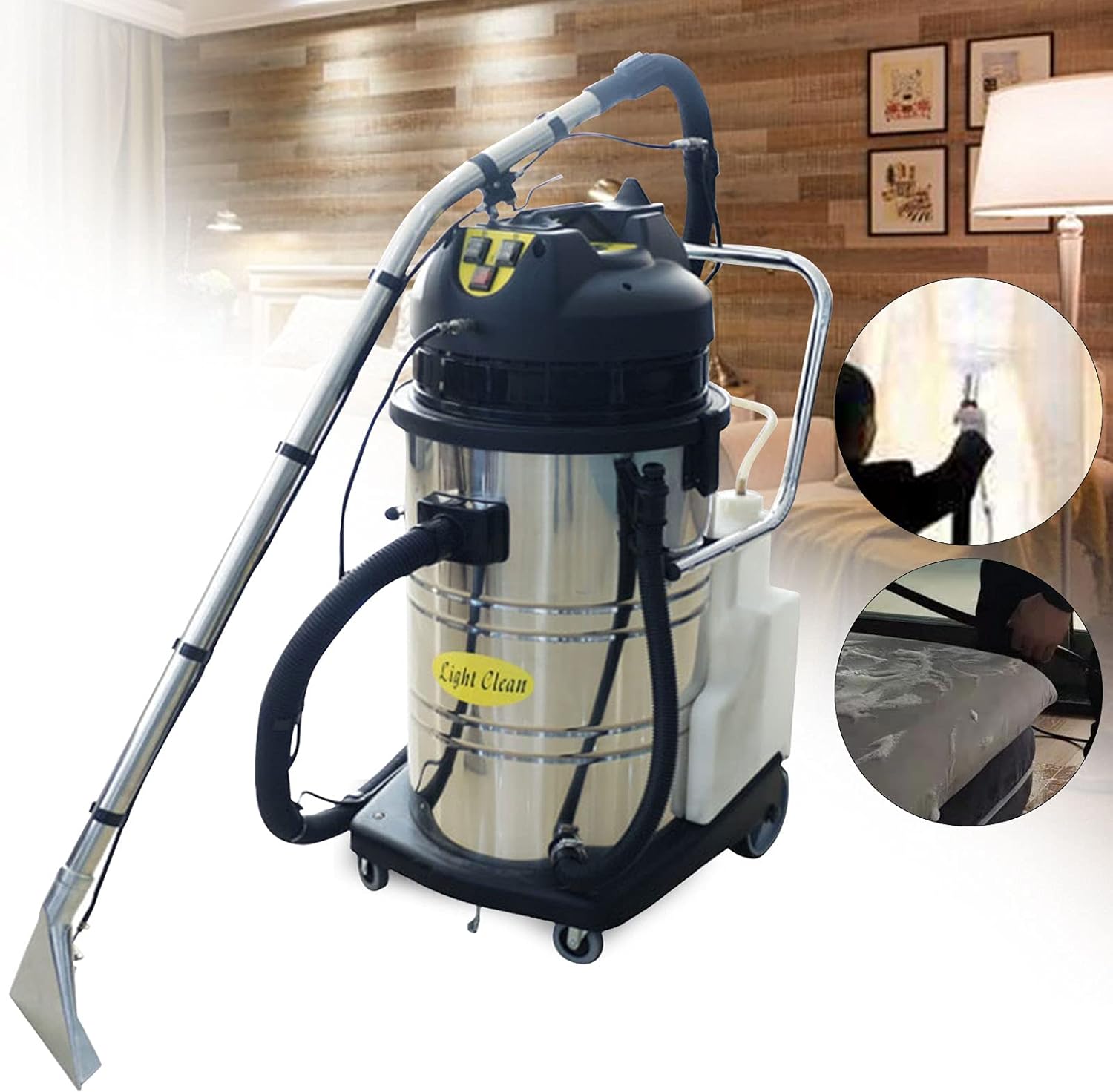 15.85Gal Commercial Carpet Cleaning Machine, 3 in 1 Portable Carpet Shampoo Machine,2210W Machine Extractor Vacuum Cleaner Machine for Sofa, Carpet, Shop