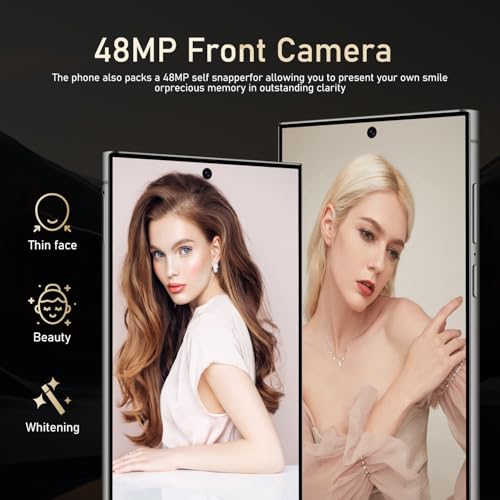 MMY I24 Ultra 5G Unlocked Smartphone,6GB+256GB Fully Unlocked Cell Phone for Android 13, 6.8" Unlocked Cell Phone, 6800mAh, 48MP+108MP Dual Camera/Dual SIM/Fingerprint Lock/Face (White)