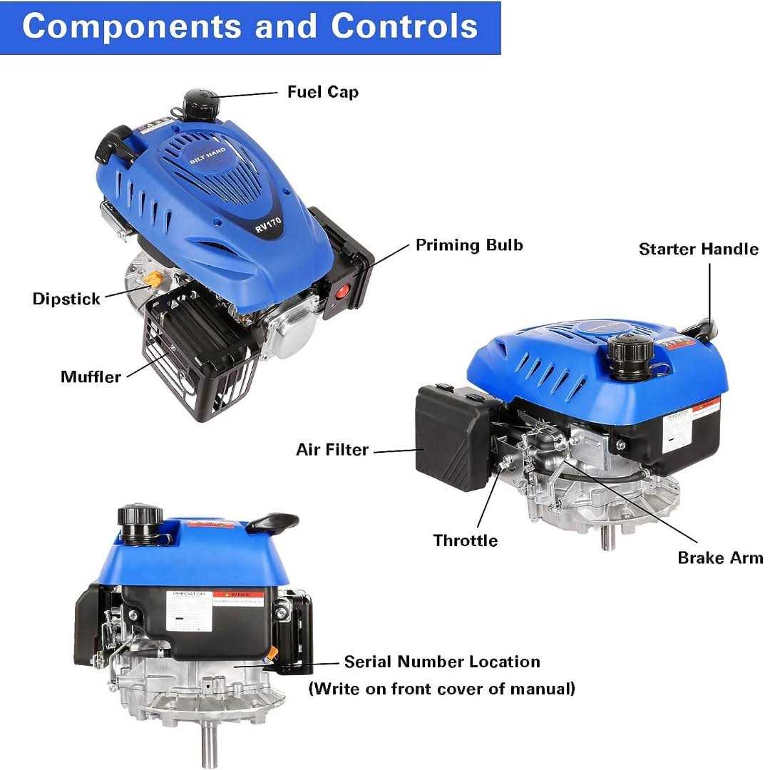 BILT HARD Gas Engine Vertical Shaft 173cc 4.4 HP 4-Stroke Gas Motor - Shop Hardware Tools Online Store