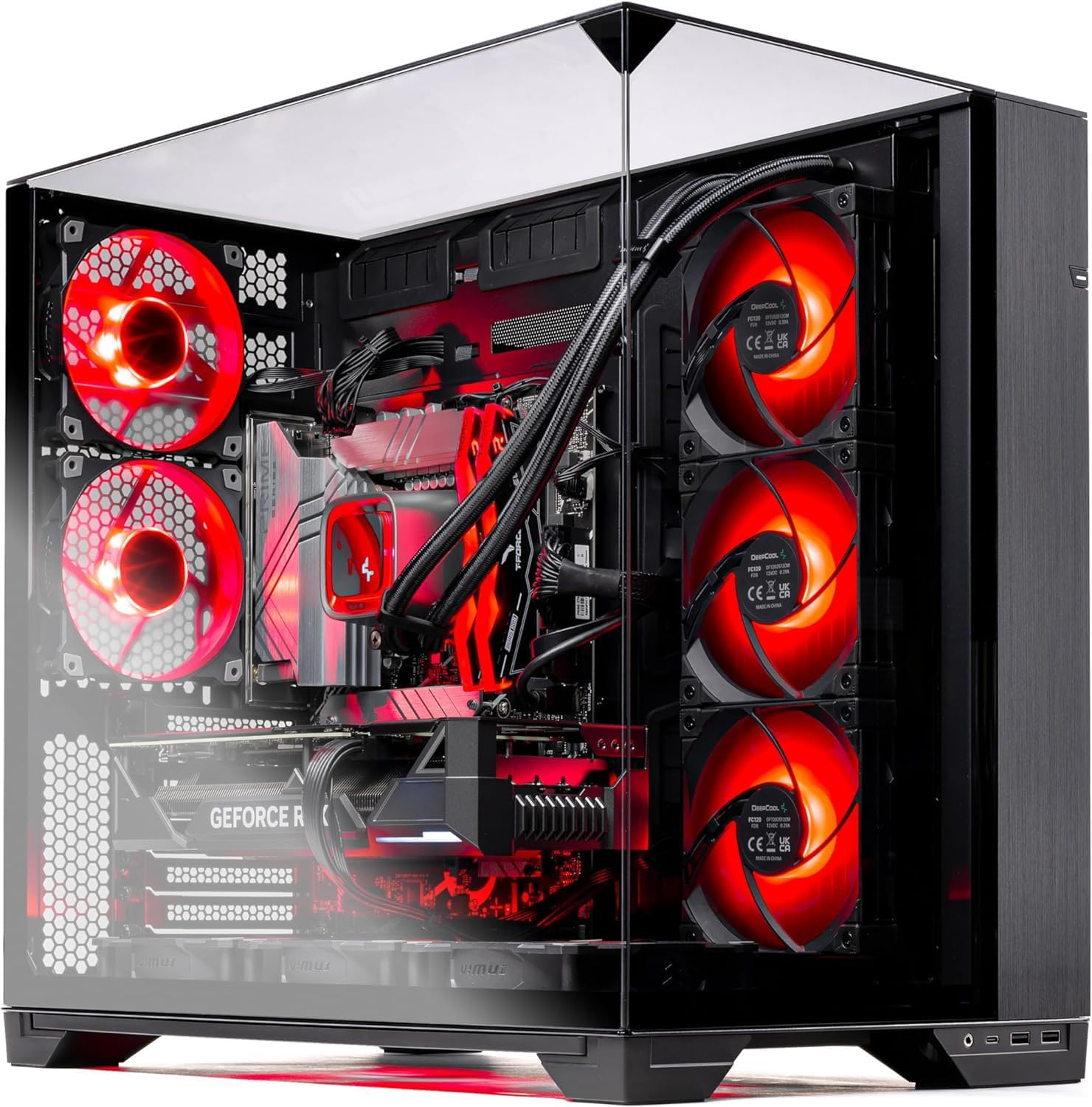 Skytech O11V Gaming PC Desktop, Intel i7 14700K 3.4 GHz (5.5GHz Turbo Boost), NVIDIA RTX 4080 Super 16GB GDDR6X, 2TB Gen4 SSD, 32GB DDR5 RAM 5600 RGB, 1000W GOLD ATX 3.0 PSU, 360mm ARGB AIO, Wi-Fi