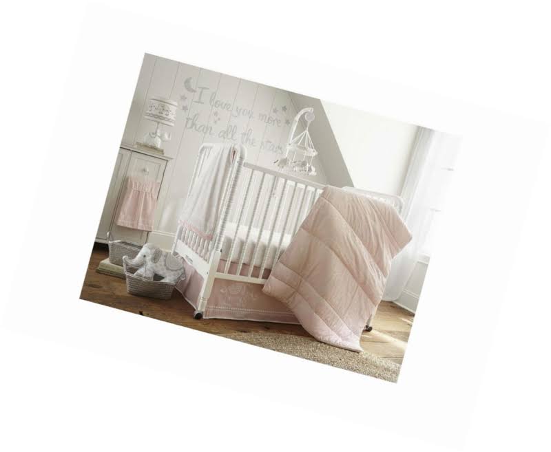 Levtex Home Baby Ely 5 Piece Crib Bedding Set, Pink