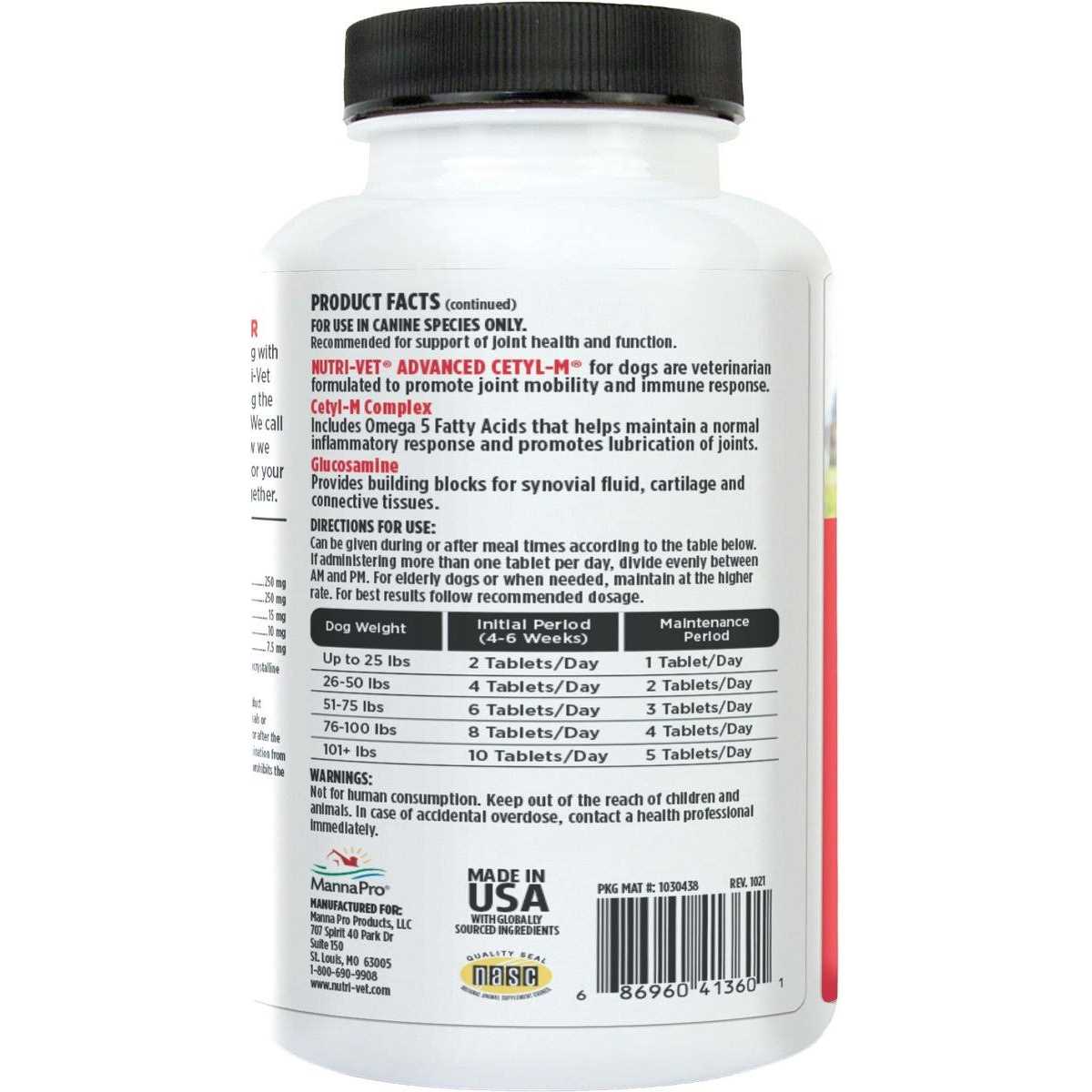 Advanced Cetyl M Joint Action Formula for Dogs - Pet Supplies online store