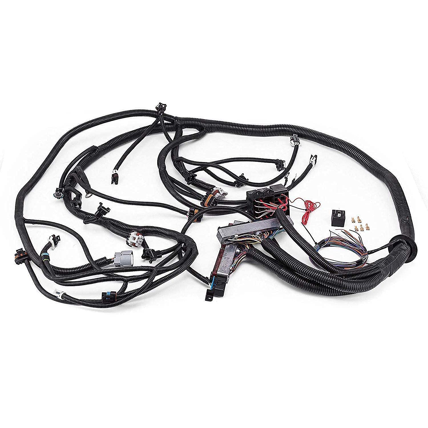 HPI 97-06 LS1 STANDALONE Wire Harness 4.8 5.3 6.0 VORTEC w/60A Relay (Drive by Cable) (RED/Blue PCM) & EV1 Fuel Injector CONNECTORS for Harness SWAP (4L60E)
