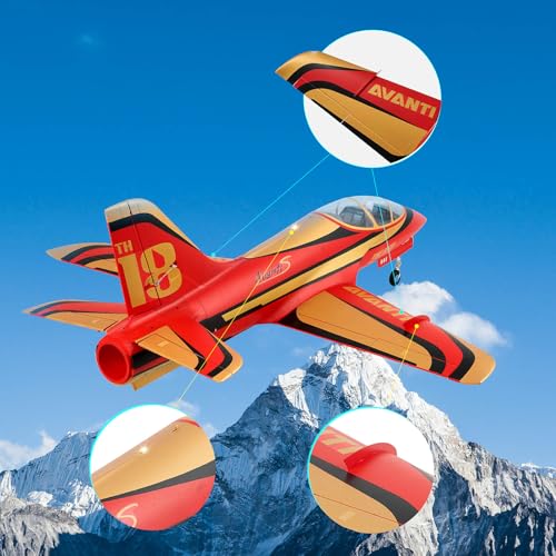 Fms Rc Jets 90mm Avanti EDF Sport Jet Rc Airplanes for Adults 6 Channel Remote Control Planes PNP(NO Transmitter Batteries and Charger)