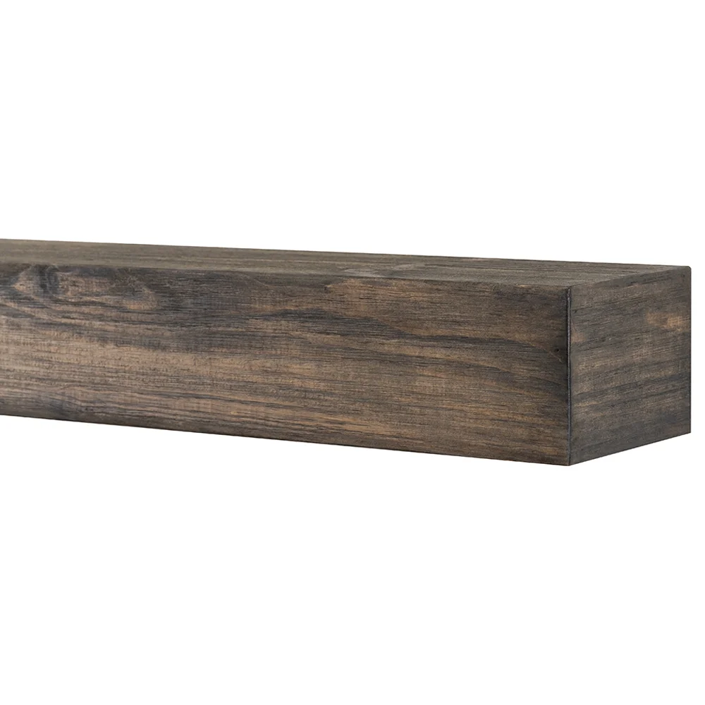 Mantels Direct Vail 60-in x 6-in Farmhouse Wood Fireplace Mantel Shelf -Driftwood