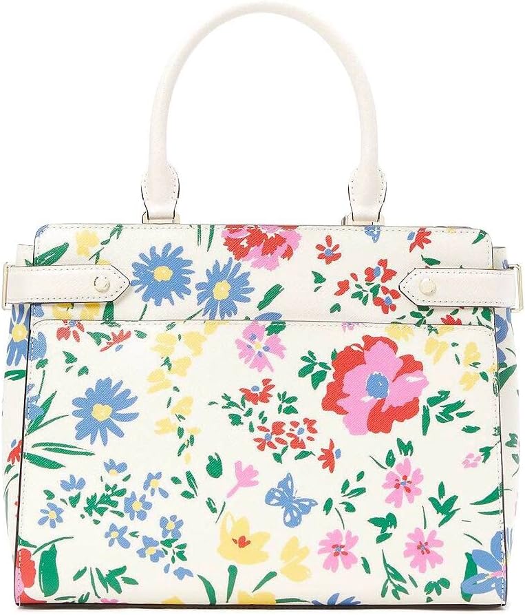 Kate Spade New York womens Kate Spade Staci Medium Top Zip Satchel Crossbody Garden Bouquet - Cream Multi