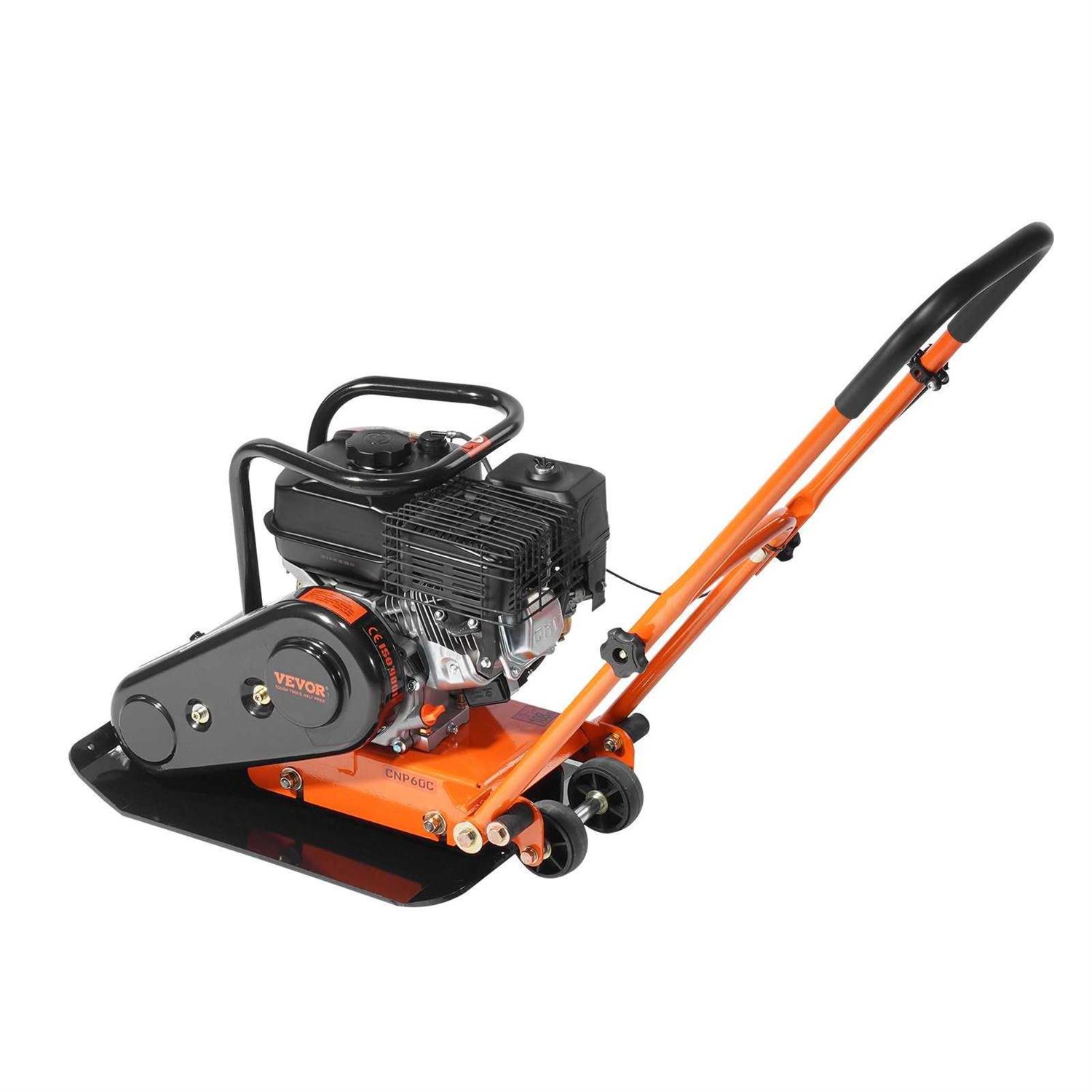 VEVOR Plate Compactor 6.5 HP 196cc Gas Engine 5,600 vpm 4,200 lbs Force Vibratory Compaction Tamper with 22.1 x 15.9 in Plate for Walkways - Shop Hardware Tools Online Store