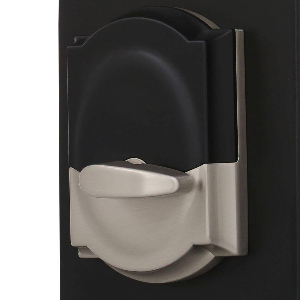 Schlage Camelot Satin Nickel Touch Electronic Door Lock Deadbolt and Georgian Knob 48546