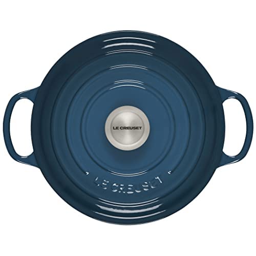 Le Creuset Enameled Cast Iron Signature Round Dutch Oven, 4.5 qt., Deep Teal