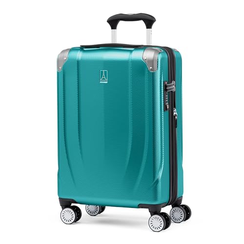 Travelpro Pathways 3 Hardside Expandable Luggage, 8 Spinner Wheels, Lightweight Hard Shell Suitcase, Carry On 21 Inch, Black Knight