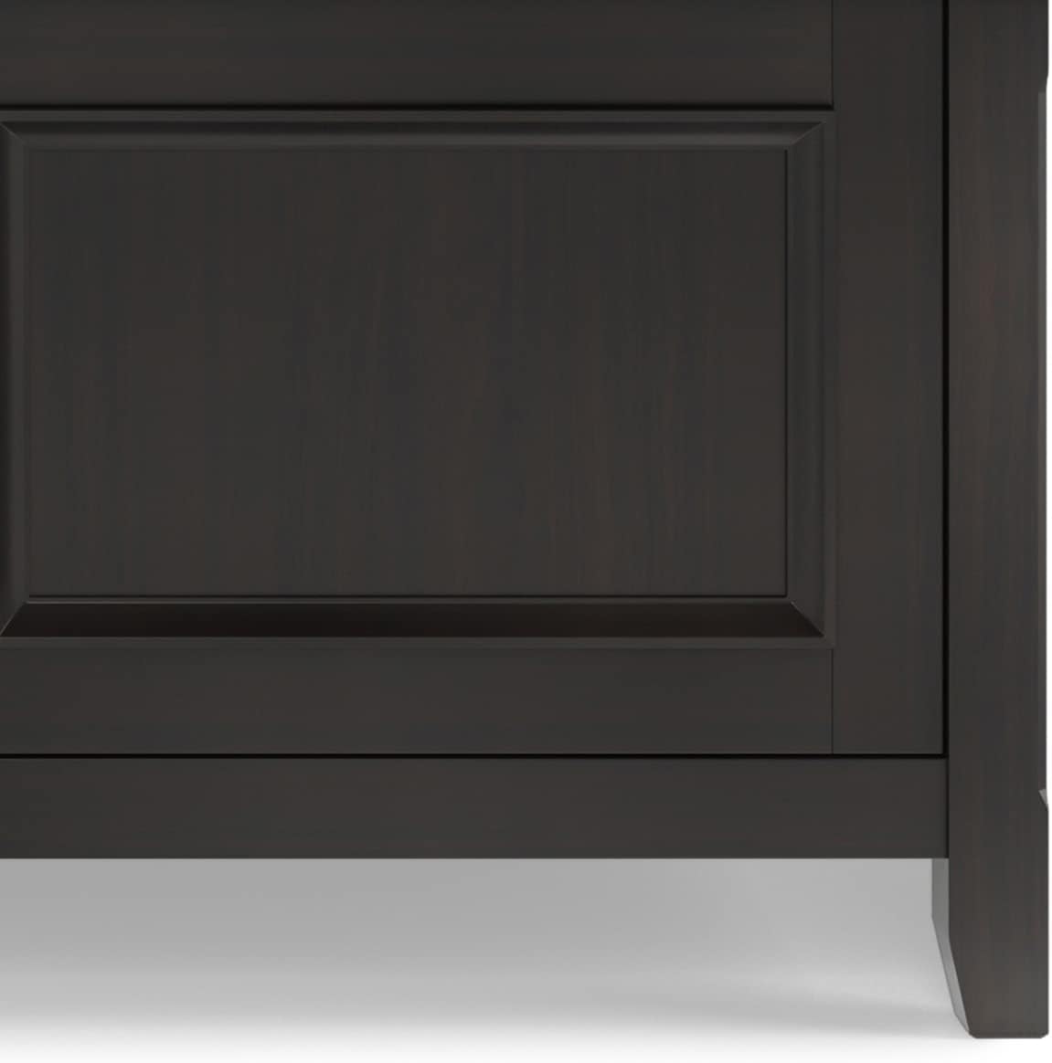 SIMPLIHOME Amherst SOLID WOOD Wide Transitional Media Stand for TVs up to 80 inches for The Living Room and Entertainment Center, 72 inch, Hickory Brown