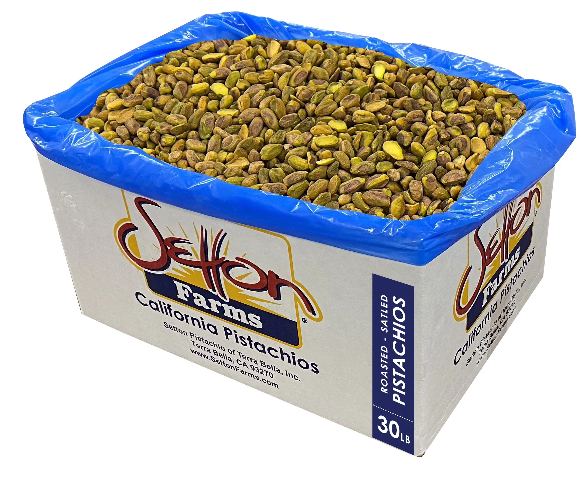 Pistachios Shelled Dry Roasted Salted, 30 Lbs. Bulk Case, Kosher - Curated Treasures Market