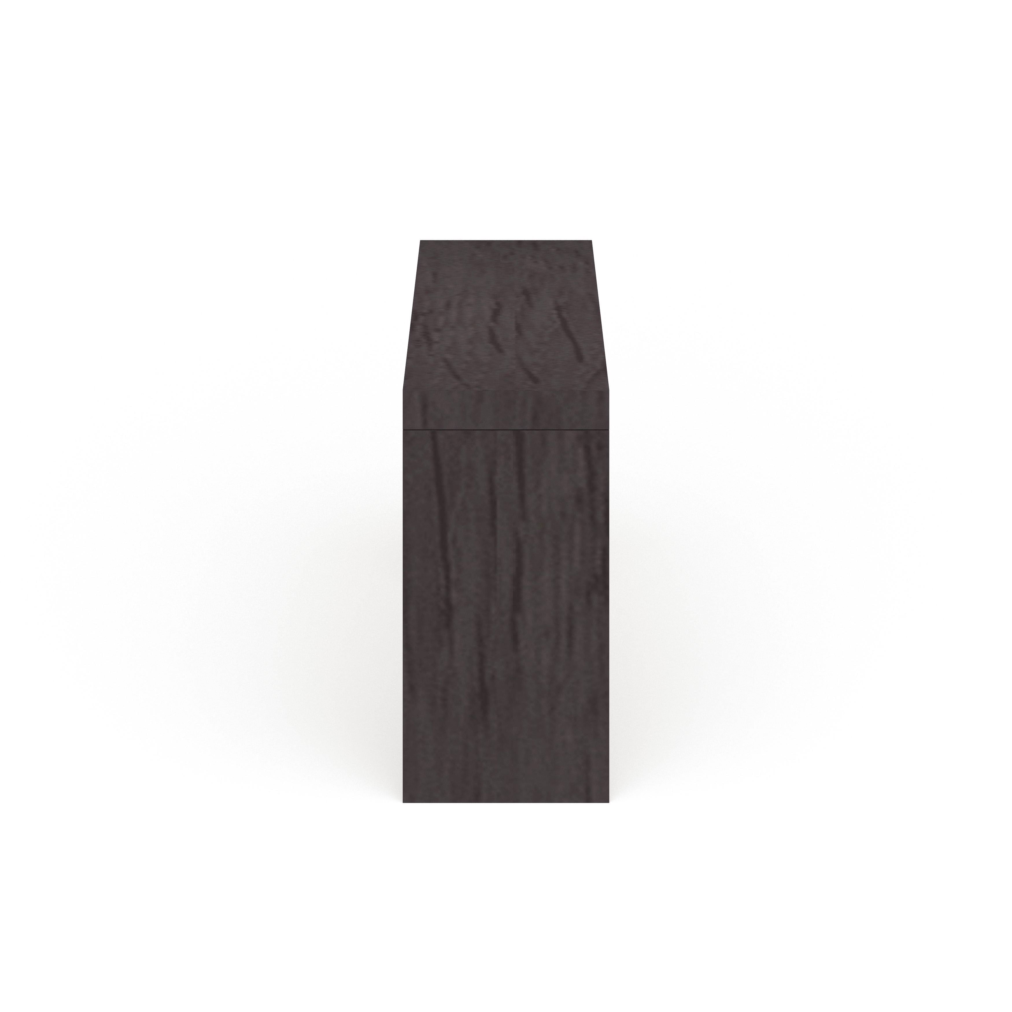 Carbon Loft Dillon Black Wood Grain Veneer Console Table