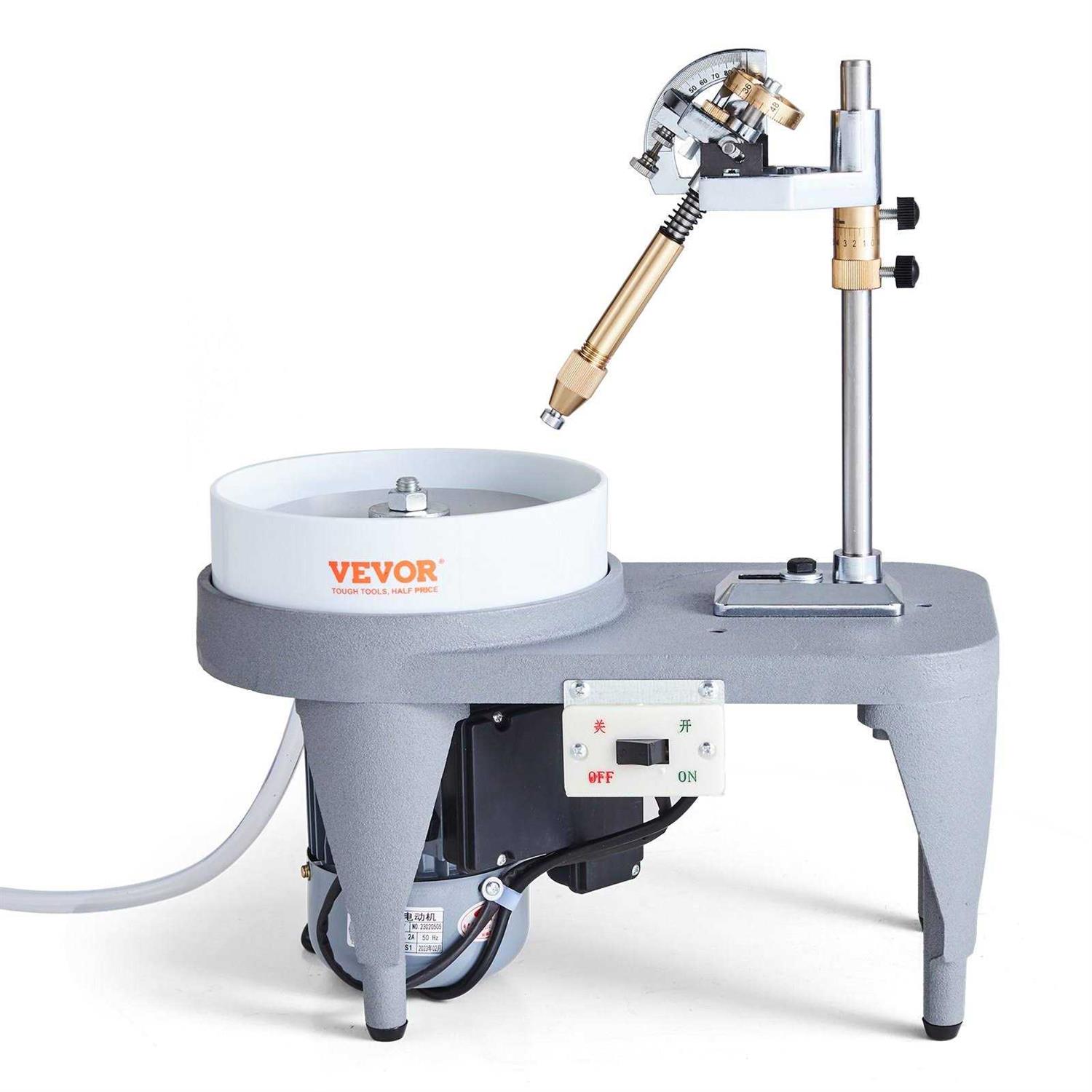 VEVOR Gem Faceting Machine 2800RPM Jade Grinding Polishing Machine 180W 110V Rock Polisher Jewel Angle Polisher with Faceted Manipulator and 1 Bag - Shop Hardware Tools Online Store