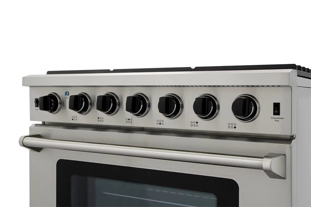 THOR 36-Inch Gas Range, 6 Burners - Stainless Steel (LRG3601U)